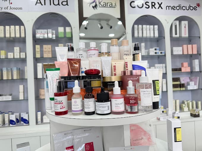 Korean beauty skincare flat lay