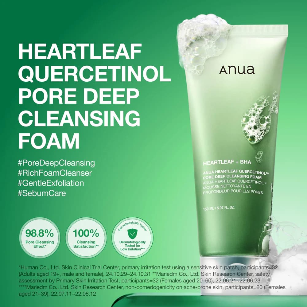 Anua Heartleaf Quercetinol Cleansing Foam 150 ml — view 2